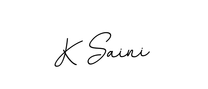 How to make K Saini signature? BallpointsItalic-DORy9 is a professional autograph style. Create handwritten signature for K Saini name. K Saini signature style 11 images and pictures png