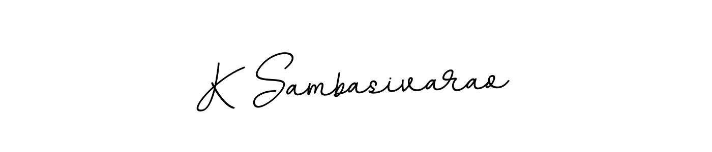 The best way (BallpointsItalic-DORy9) to make a short signature is to pick only two or three words in your name. The name K Sambasivarao include a total of six letters. For converting this name. K Sambasivarao signature style 11 images and pictures png