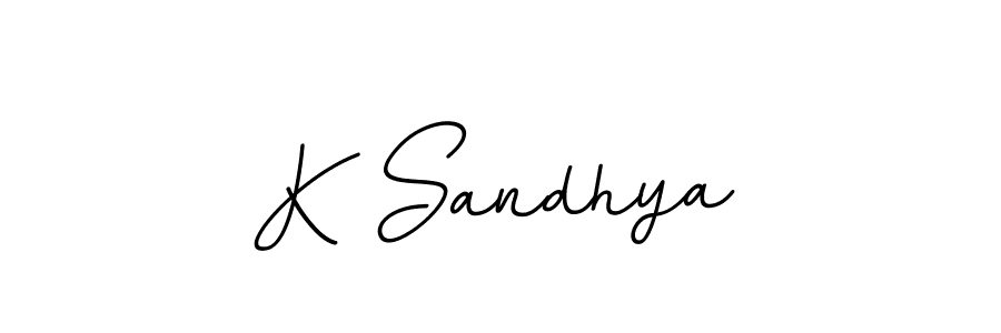 This is the best signature style for the K Sandhya name. Also you like these signature font (BallpointsItalic-DORy9). Mix name signature. K Sandhya signature style 11 images and pictures png