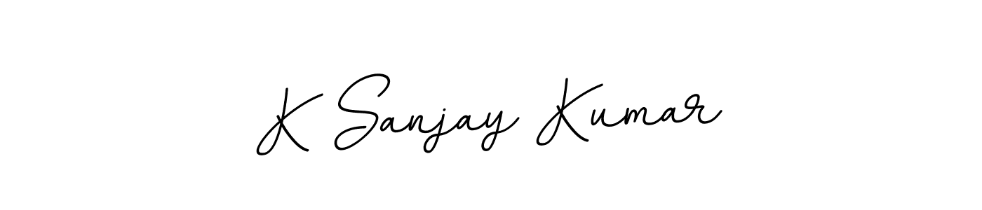 How to make K Sanjay Kumar name signature. Use BallpointsItalic-DORy9 style for creating short signs online. This is the latest handwritten sign. K Sanjay Kumar signature style 11 images and pictures png