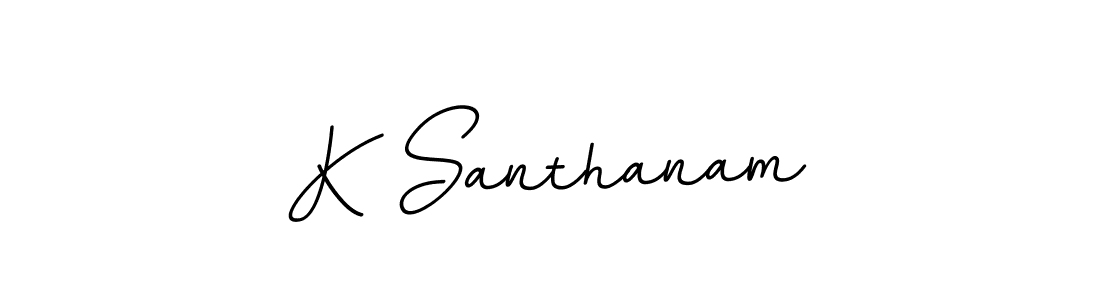 The best way (BallpointsItalic-DORy9) to make a short signature is to pick only two or three words in your name. The name K Santhanam include a total of six letters. For converting this name. K Santhanam signature style 11 images and pictures png