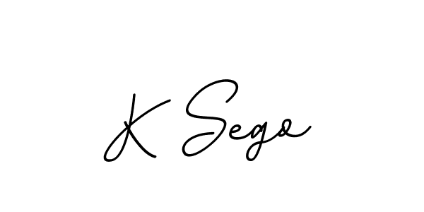 The best way (BallpointsItalic-DORy9) to make a short signature is to pick only two or three words in your name. The name K Sego include a total of six letters. For converting this name. K Sego signature style 11 images and pictures png