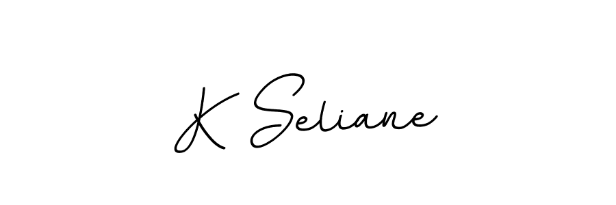 Use a signature maker to create a handwritten signature online. With this signature software, you can design (BallpointsItalic-DORy9) your own signature for name K Seliane. K Seliane signature style 11 images and pictures png