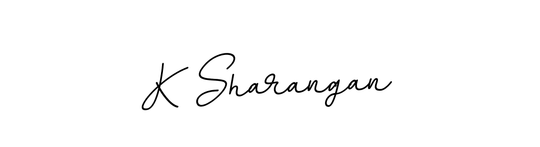 You should practise on your own different ways (BallpointsItalic-DORy9) to write your name (K Sharangan) in signature. don't let someone else do it for you. K Sharangan signature style 11 images and pictures png