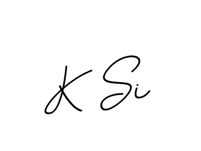 Make a beautiful signature design for name K Si. With this signature (BallpointsItalic-DORy9) style, you can create a handwritten signature for free. K Si signature style 11 images and pictures png