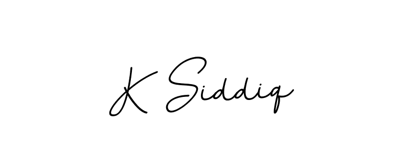 How to make K Siddiq name signature. Use BallpointsItalic-DORy9 style for creating short signs online. This is the latest handwritten sign. K Siddiq signature style 11 images and pictures png