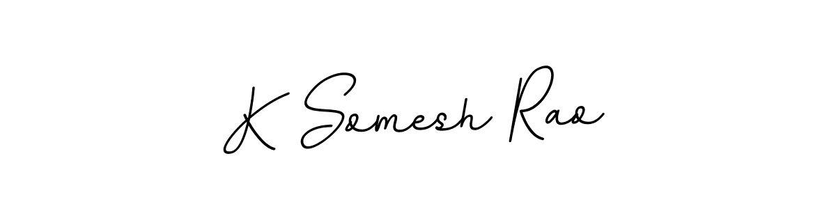 Design your own signature with our free online signature maker. With this signature software, you can create a handwritten (BallpointsItalic-DORy9) signature for name K Somesh Rao. K Somesh Rao signature style 11 images and pictures png