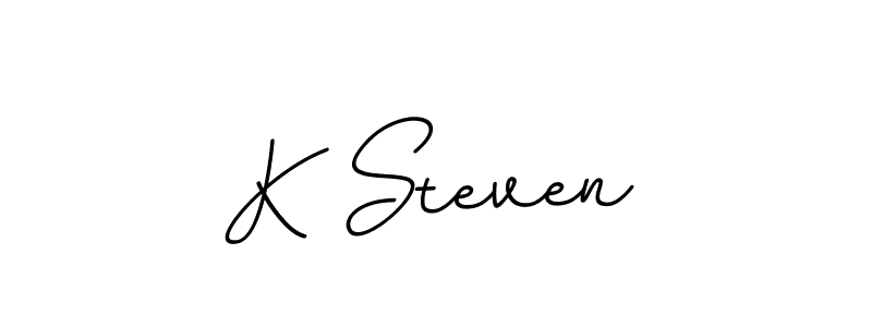 BallpointsItalic-DORy9 is a professional signature style that is perfect for those who want to add a touch of class to their signature. It is also a great choice for those who want to make their signature more unique. Get K Steven name to fancy signature for free. K Steven signature style 11 images and pictures png