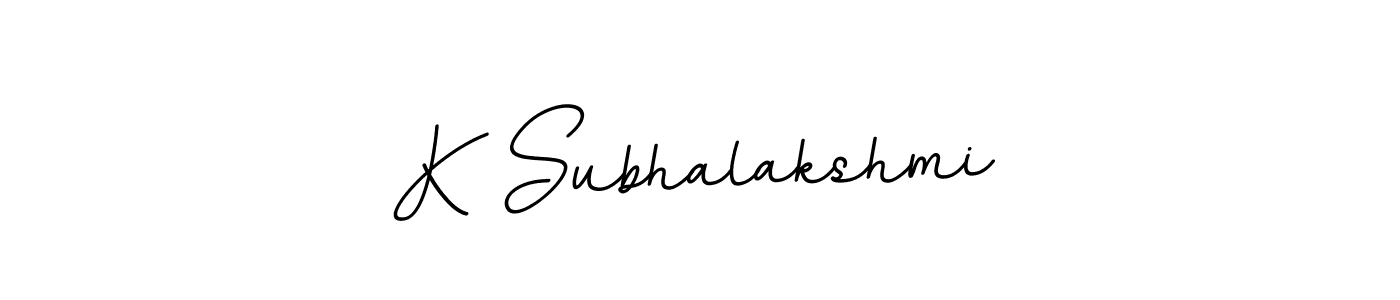 Also we have K Subhalakshmi name is the best signature style. Create professional handwritten signature collection using BallpointsItalic-DORy9 autograph style. K Subhalakshmi signature style 11 images and pictures png