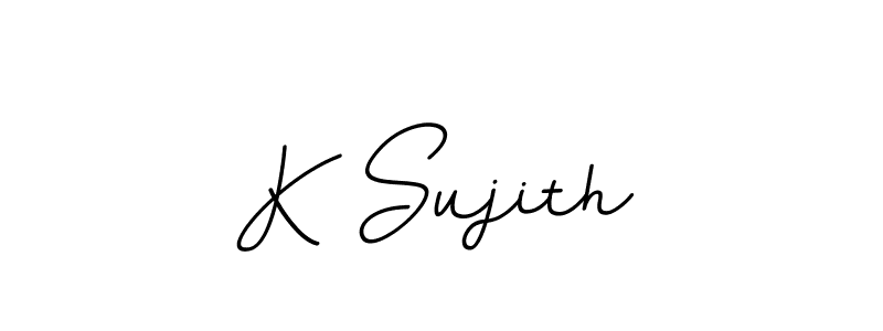 Create a beautiful signature design for name K Sujith. With this signature (BallpointsItalic-DORy9) fonts, you can make a handwritten signature for free. K Sujith signature style 11 images and pictures png