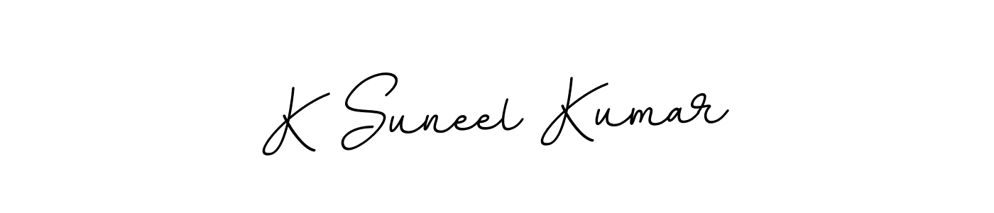 You should practise on your own different ways (BallpointsItalic-DORy9) to write your name (K Suneel Kumar) in signature. don't let someone else do it for you. K Suneel Kumar signature style 11 images and pictures png