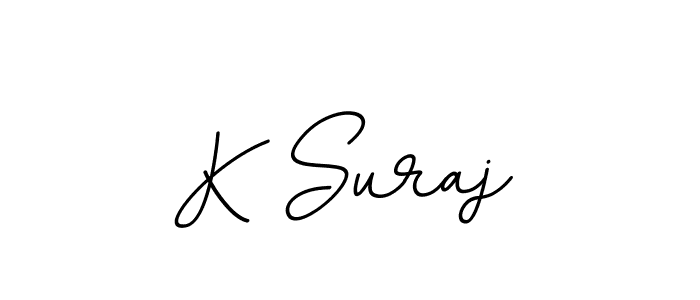Create a beautiful signature design for name K Suraj. With this signature (BallpointsItalic-DORy9) fonts, you can make a handwritten signature for free. K Suraj signature style 11 images and pictures png