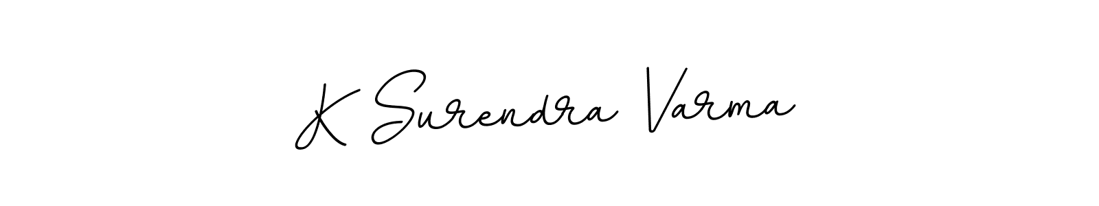 How to make K Surendra Varma name signature. Use BallpointsItalic-DORy9 style for creating short signs online. This is the latest handwritten sign. K Surendra Varma signature style 11 images and pictures png