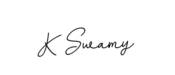 Create a beautiful signature design for name K Swamy. With this signature (BallpointsItalic-DORy9) fonts, you can make a handwritten signature for free. K Swamy signature style 11 images and pictures png