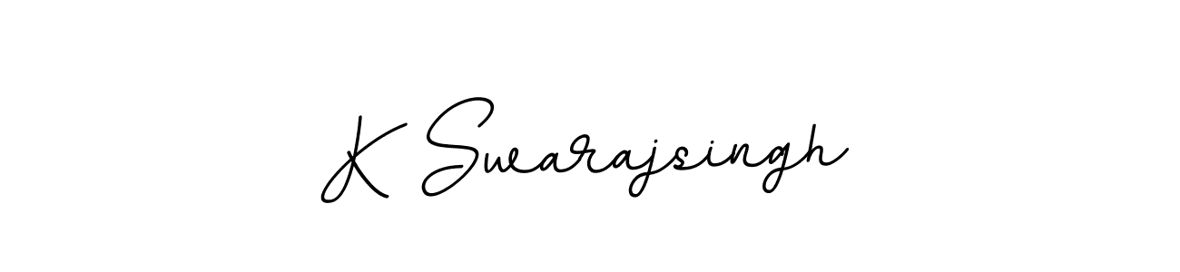 Create a beautiful signature design for name K Swarajsingh. With this signature (BallpointsItalic-DORy9) fonts, you can make a handwritten signature for free. K Swarajsingh signature style 11 images and pictures png