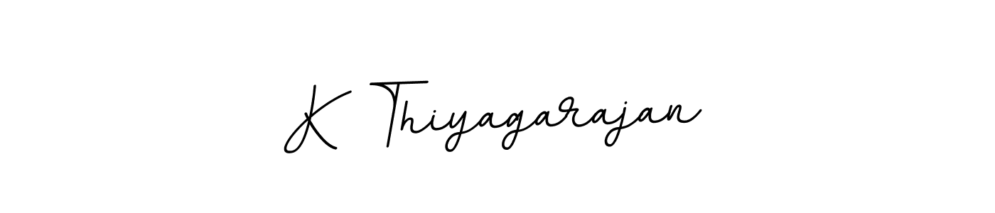 The best way (BallpointsItalic-DORy9) to make a short signature is to pick only two or three words in your name. The name K Thiyagarajan include a total of six letters. For converting this name. K Thiyagarajan signature style 11 images and pictures png