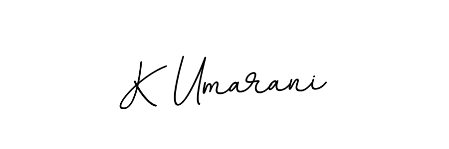 The best way (BallpointsItalic-DORy9) to make a short signature is to pick only two or three words in your name. The name K Umarani include a total of six letters. For converting this name. K Umarani signature style 11 images and pictures png