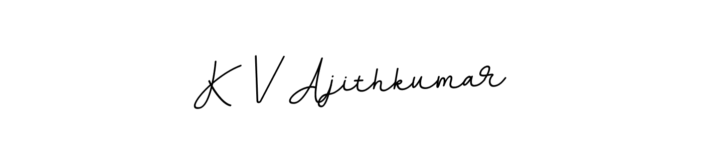 How to make K V Ajithkumar signature? BallpointsItalic-DORy9 is a professional autograph style. Create handwritten signature for K V Ajithkumar name. K V Ajithkumar signature style 11 images and pictures png