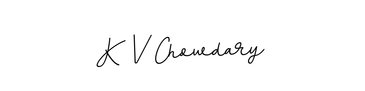 if you are searching for the best signature style for your name K V Chowdary. so please give up your signature search. here we have designed multiple signature styles  using BallpointsItalic-DORy9. K V Chowdary signature style 11 images and pictures png