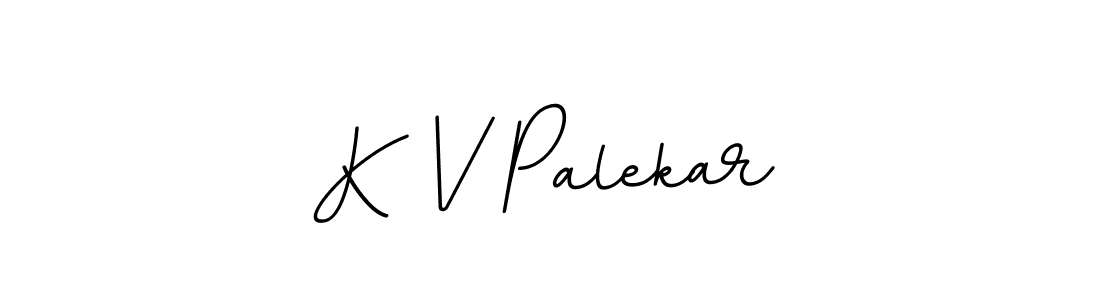 How to make K V Palekar name signature. Use BallpointsItalic-DORy9 style for creating short signs online. This is the latest handwritten sign. K V Palekar signature style 11 images and pictures png