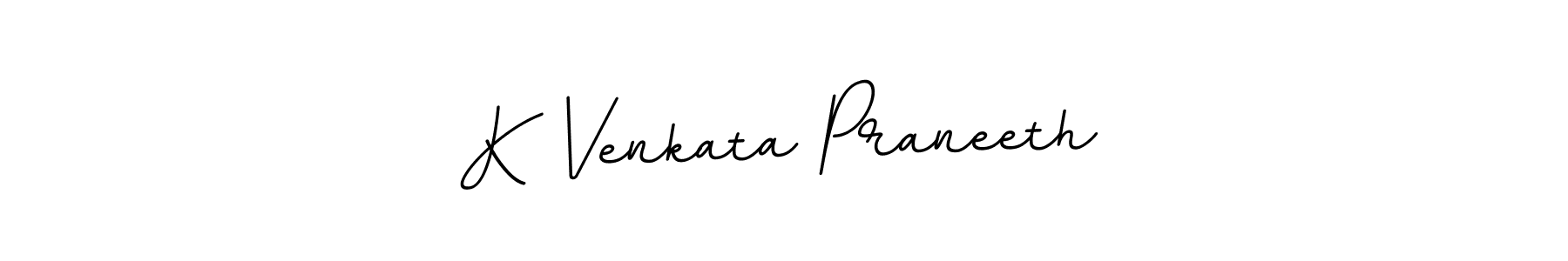 How to make K Venkata Praneeth name signature. Use BallpointsItalic-DORy9 style for creating short signs online. This is the latest handwritten sign. K Venkata Praneeth signature style 11 images and pictures png