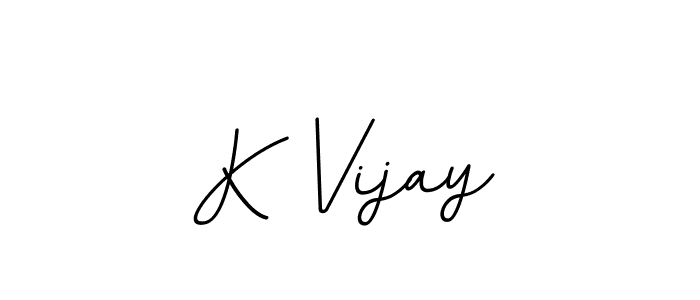 You should practise on your own different ways (BallpointsItalic-DORy9) to write your name (K Vijay) in signature. don't let someone else do it for you. K Vijay signature style 11 images and pictures png