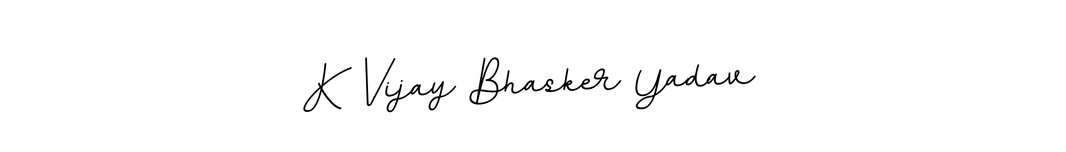 Create a beautiful signature design for name K Vijay Bhasker Yadav. With this signature (BallpointsItalic-DORy9) fonts, you can make a handwritten signature for free. K Vijay Bhasker Yadav signature style 11 images and pictures png