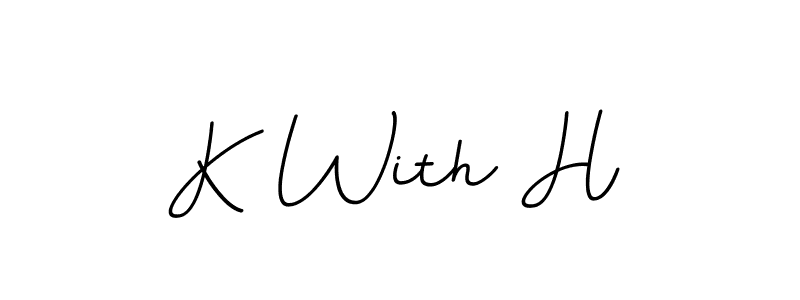 Create a beautiful signature design for name K With H. With this signature (BallpointsItalic-DORy9) fonts, you can make a handwritten signature for free. K With H signature style 11 images and pictures png