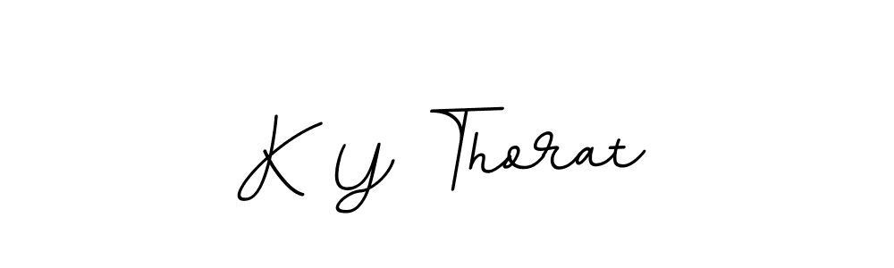 Design your own signature with our free online signature maker. With this signature software, you can create a handwritten (BallpointsItalic-DORy9) signature for name K Y Thorat. K Y Thorat signature style 11 images and pictures png