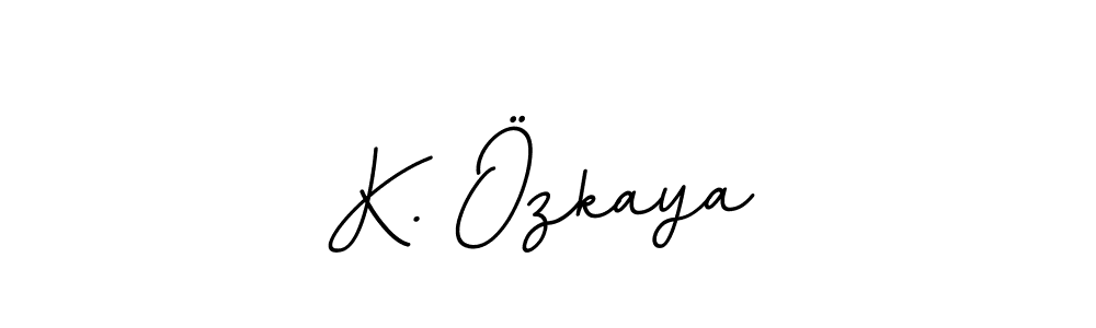 Use a signature maker to create a handwritten signature online. With this signature software, you can design (BallpointsItalic-DORy9) your own signature for name K. Özkaya. K. Özkaya signature style 11 images and pictures png