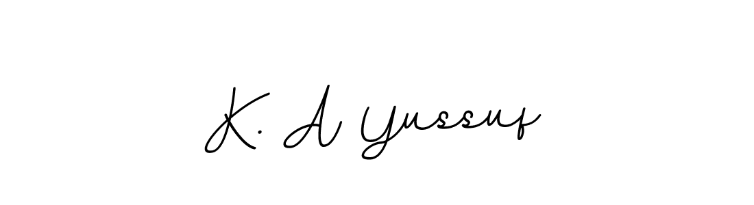 Use a signature maker to create a handwritten signature online. With this signature software, you can design (BallpointsItalic-DORy9) your own signature for name K. A Yussuf. K. A Yussuf signature style 11 images and pictures png