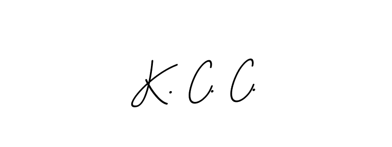 Design your own signature with our free online signature maker. With this signature software, you can create a handwritten (BallpointsItalic-DORy9) signature for name K. C. C.. K. C. C. signature style 11 images and pictures png