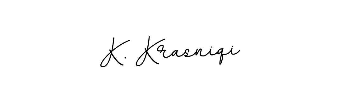 The best way (BallpointsItalic-DORy9) to make a short signature is to pick only two or three words in your name. The name K. Krasniqi include a total of six letters. For converting this name. K. Krasniqi signature style 11 images and pictures png