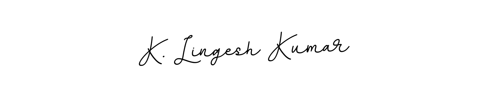 This is the best signature style for the K. Lingesh Kumar name. Also you like these signature font (BallpointsItalic-DORy9). Mix name signature. K. Lingesh Kumar signature style 11 images and pictures png