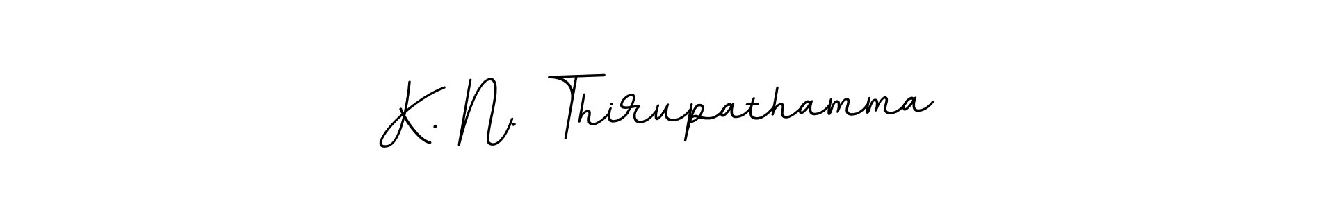 Design your own signature with our free online signature maker. With this signature software, you can create a handwritten (BallpointsItalic-DORy9) signature for name K. N. Thirupathamma. K. N. Thirupathamma signature style 11 images and pictures png