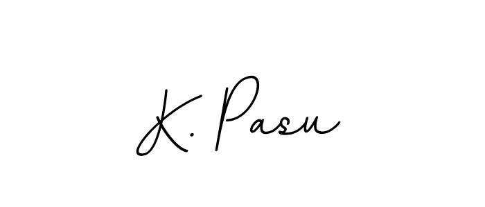 Design your own signature with our free online signature maker. With this signature software, you can create a handwritten (BallpointsItalic-DORy9) signature for name K. Pasu. K. Pasu signature style 11 images and pictures png