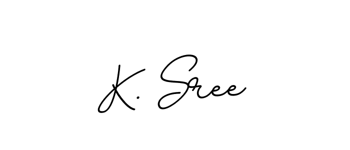 Use a signature maker to create a handwritten signature online. With this signature software, you can design (BallpointsItalic-DORy9) your own signature for name K. Sree. K. Sree signature style 11 images and pictures png