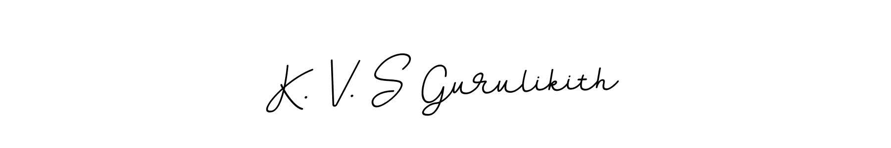 How to make K. V. S Gurulikith signature? BallpointsItalic-DORy9 is a professional autograph style. Create handwritten signature for K. V. S Gurulikith name. K. V. S Gurulikith signature style 11 images and pictures png