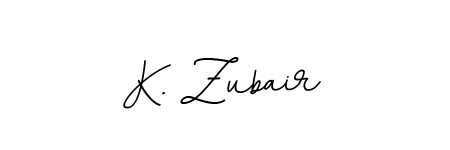 This is the best signature style for the K. Zubair name. Also you like these signature font (BallpointsItalic-DORy9). Mix name signature. K. Zubair signature style 11 images and pictures png