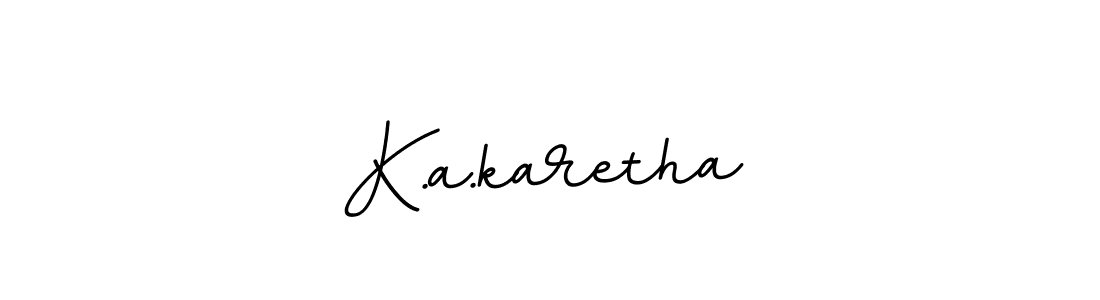 Create a beautiful signature design for name K.a.karetha. With this signature (BallpointsItalic-DORy9) fonts, you can make a handwritten signature for free. K.a.karetha signature style 11 images and pictures png