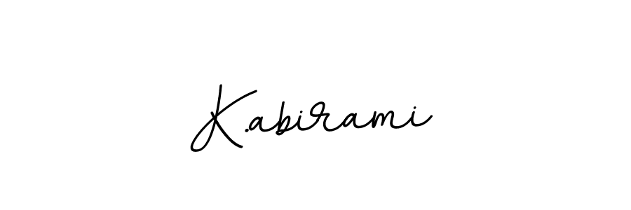 Use a signature maker to create a handwritten signature online. With this signature software, you can design (BallpointsItalic-DORy9) your own signature for name K.abirami. K.abirami signature style 11 images and pictures png