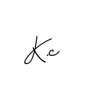 The best way (BallpointsItalic-DORy9) to make a short signature is to pick only two or three words in your name. The name K.c include a total of six letters. For converting this name. K.c signature style 11 images and pictures png