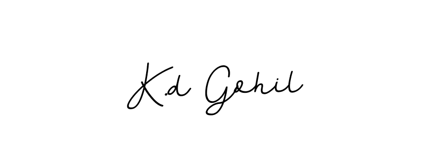 Use a signature maker to create a handwritten signature online. With this signature software, you can design (BallpointsItalic-DORy9) your own signature for name K.d Gohil. K.d Gohil signature style 11 images and pictures png