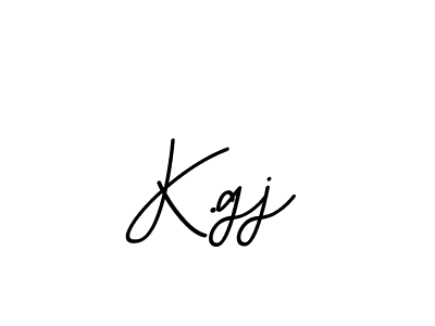 How to make K.gj name signature. Use BallpointsItalic-DORy9 style for creating short signs online. This is the latest handwritten sign. K.gj signature style 11 images and pictures png