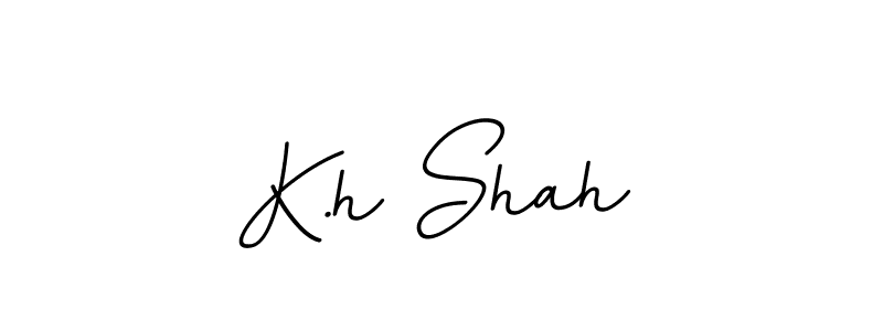 How to make K.h Shah name signature. Use BallpointsItalic-DORy9 style for creating short signs online. This is the latest handwritten sign. K.h Shah signature style 11 images and pictures png