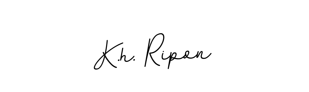 Create a beautiful signature design for name K.h. Ripon. With this signature (BallpointsItalic-DORy9) fonts, you can make a handwritten signature for free. K.h. Ripon signature style 11 images and pictures png