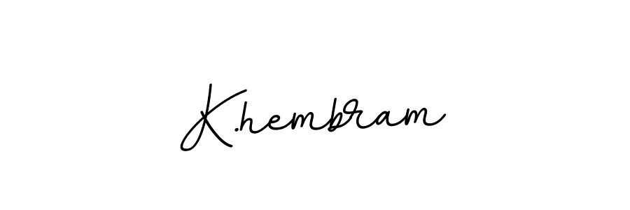 This is the best signature style for the K.hembram name. Also you like these signature font (BallpointsItalic-DORy9). Mix name signature. K.hembram signature style 11 images and pictures png