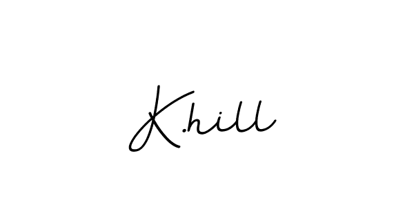 You should practise on your own different ways (BallpointsItalic-DORy9) to write your name (K.hill) in signature. don't let someone else do it for you. K.hill signature style 11 images and pictures png
