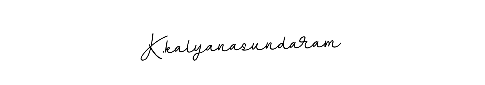 Make a beautiful signature design for name K.kalyanasundaram. With this signature (BallpointsItalic-DORy9) style, you can create a handwritten signature for free. K.kalyanasundaram signature style 11 images and pictures png