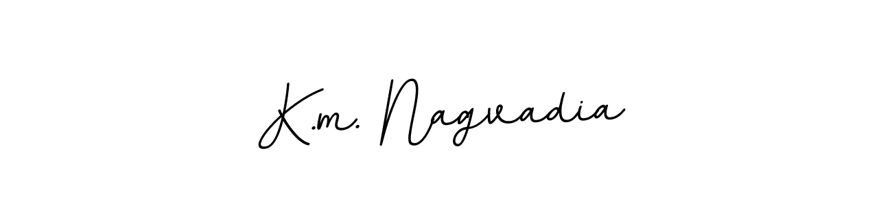 How to make K.m. Nagvadia signature? BallpointsItalic-DORy9 is a professional autograph style. Create handwritten signature for K.m. Nagvadia name. K.m. Nagvadia signature style 11 images and pictures png